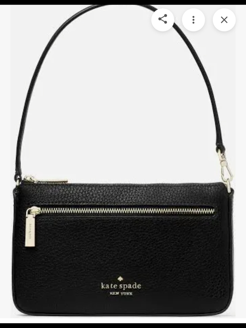 Kate Spade Leila Convertible Black Leather Shoulder Bag